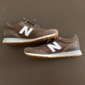 New Balance 515 v5 Sneakers in Choco Brown Suede & White Men's 9.5 Women's 12